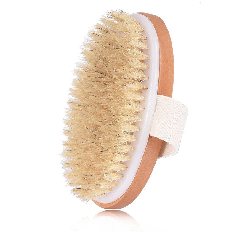 Shower Brush for The Back Handheld Dry Brushing Body Exfoliating Brush Bathroom Cellulite Back Bath Massage  Brush