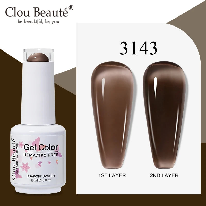 Clou Beaute Semi-transparent Jelly Color UV Gel Manicure Gel Nail Nail Supplies For Professionals Semi-permanent Varnish 15ml