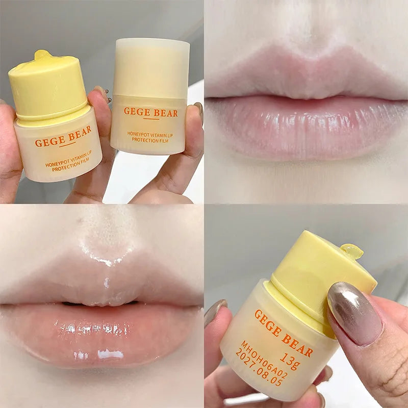 Gegebear Honey Pot Vitamin Lip Balm — Hydrating and Nourishing Formula for Soft, Plump Lips in Autumn and Winter