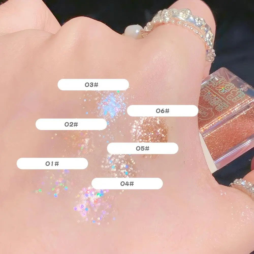 Gege Bear Liquid Eye Shadow Pearlescent Sequins Glitter Powder Silkworm Eye Shadow Brightening Liquid