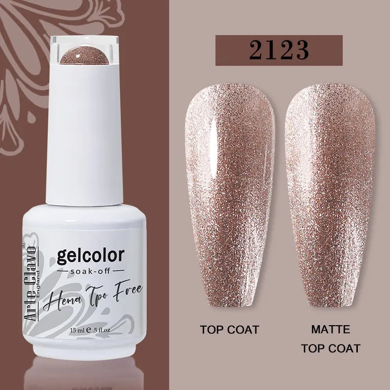 Arte Clavo 116Colors Gel Nail Polish 15ml Colorful Gel Semi Permanent Soak Off UV Gel Nail Art DIY Design Varnishe Nail Supplies