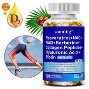 Vitamax 21-in-1 Supplement | NAD+ Resveratrol Collagen Berberine | Supports Hair, Skin, Nails, Joints, Anti-aging, Firming Skin