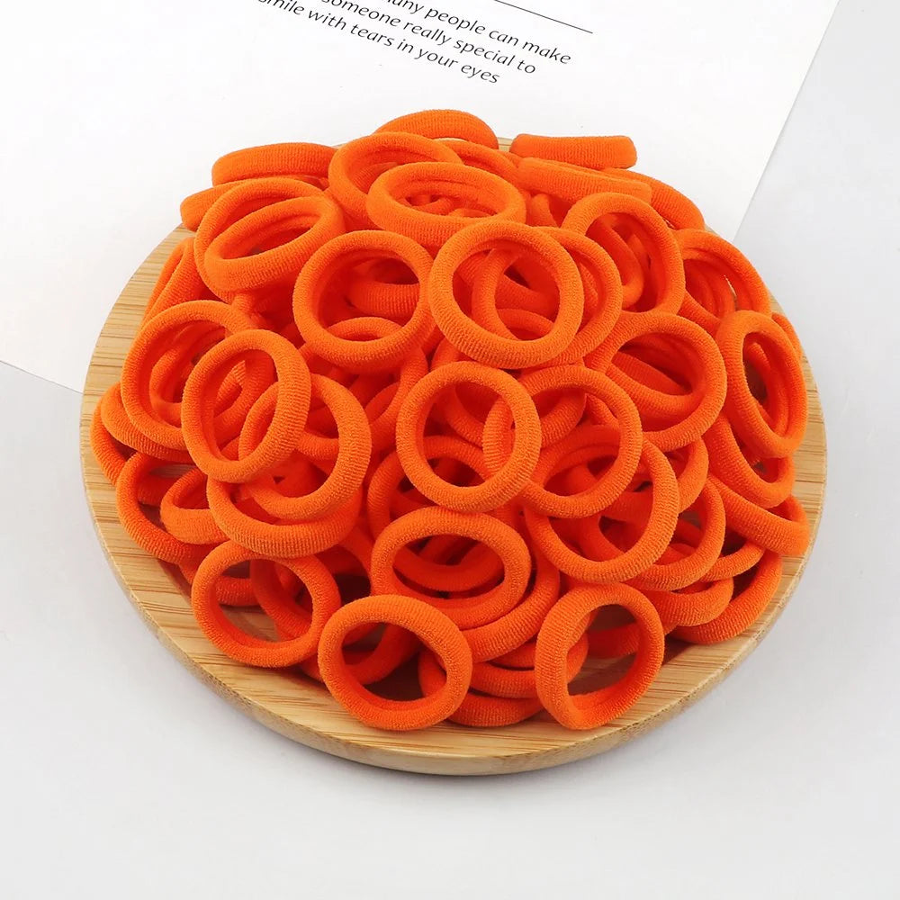 20/30/50/100/200pcs Colorful Hairband Black Grey Rubber Band Nylon Hair Elastic Ponytail Hairstyle Scrunchies Hair Accessories
