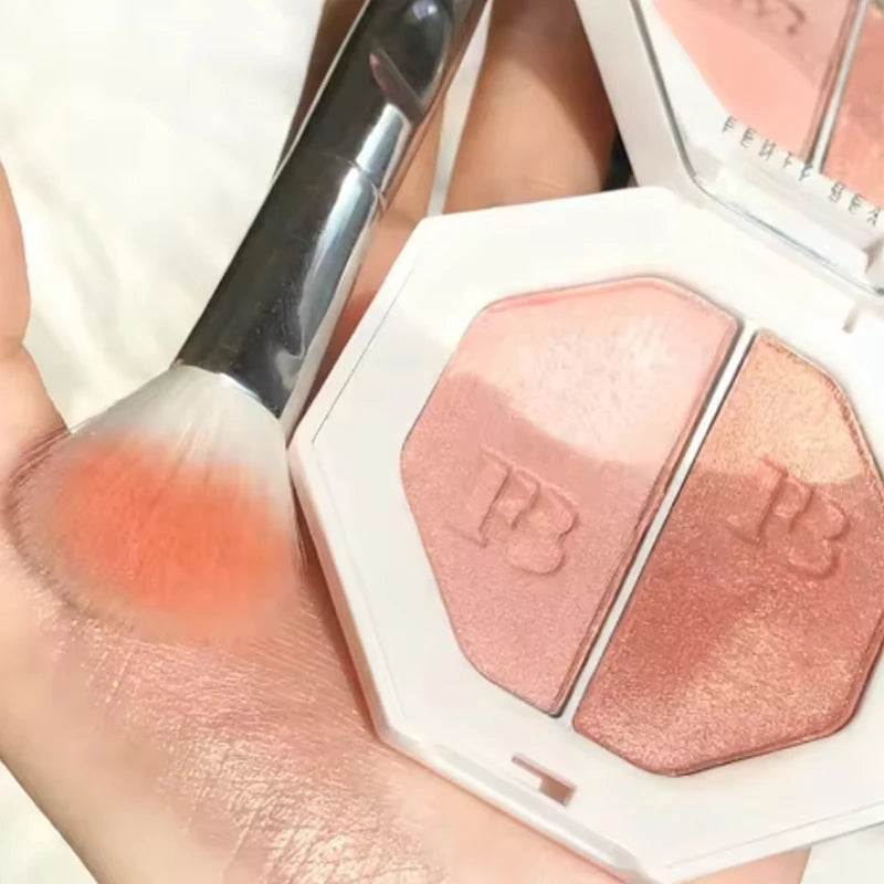 Fenty Beauty Powder Highlighter Contour Palette Long-lasting Shimmer Easy to Blend for All Skin Tones Natural Face Cosmetics