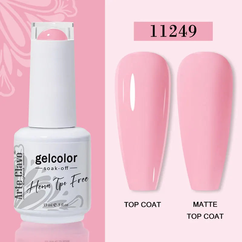 Arte Clavo 116Colors Gel Nail Polish 15ml Colorful Gel Semi Permanent Soak Off UV Gel Nail Art DIY Design Varnishe Nail Supplies
