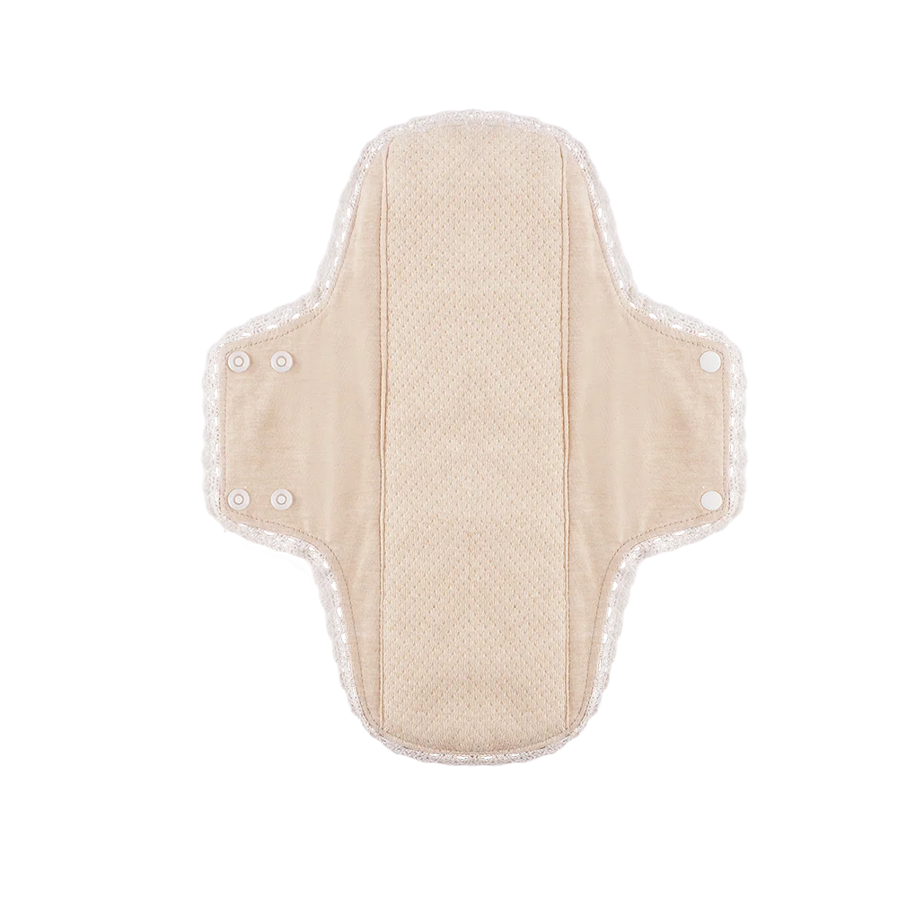 BIAI New Lace-Trimmed Reusable Sanitary Pad Washable & Reusable Cloth Panty Liner Breathable Highly Absorbent Nursing Pads