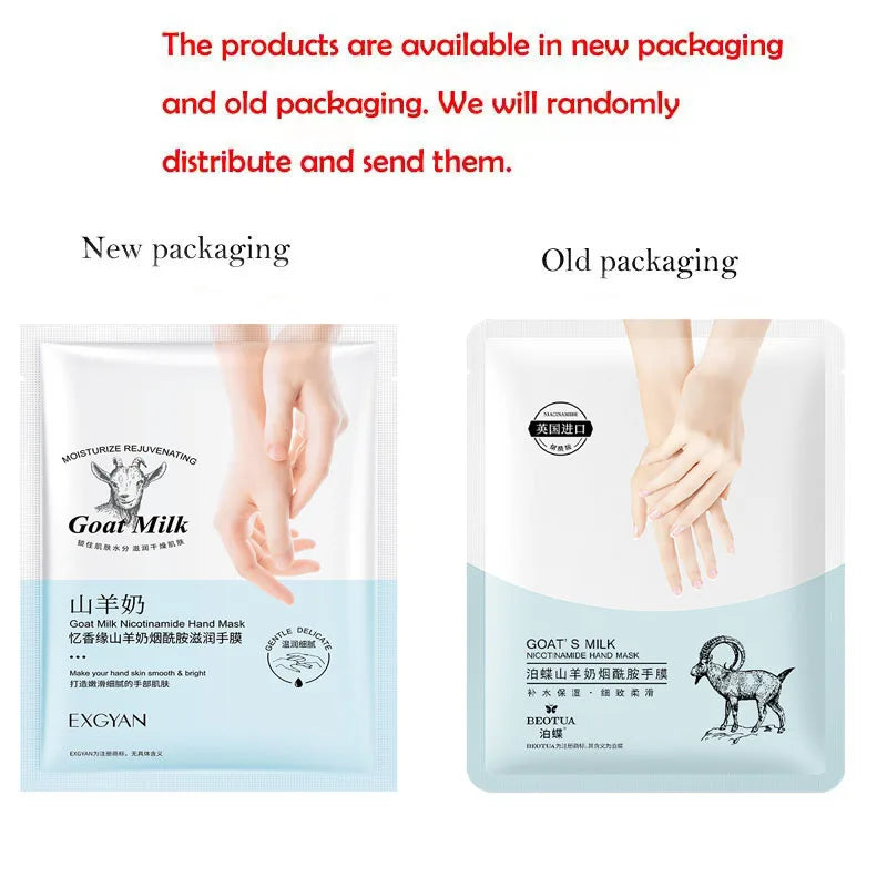 5 Pairs Goat Milk Hand Mask skincare Nourishing Moisturizing Whitening Exfoliating Remove Dead Skin Hands Skin Care Products