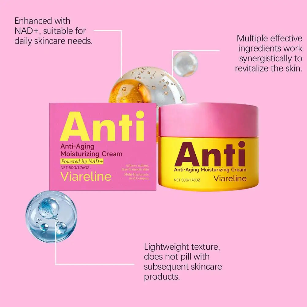 50g Anti-Aging Moisturizing Cream Powered By NAD+ Hydrating Softening Soothing Firming Brightening Gentle Original Facial Cream
