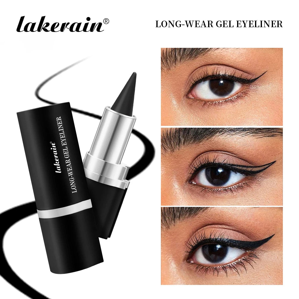 Lakerain Long-lasting Gel Eyeliner Soft Waterproof And Sweat-proof Matte Black Silver Brown Eye Liner Pen Makeup Cosmetic