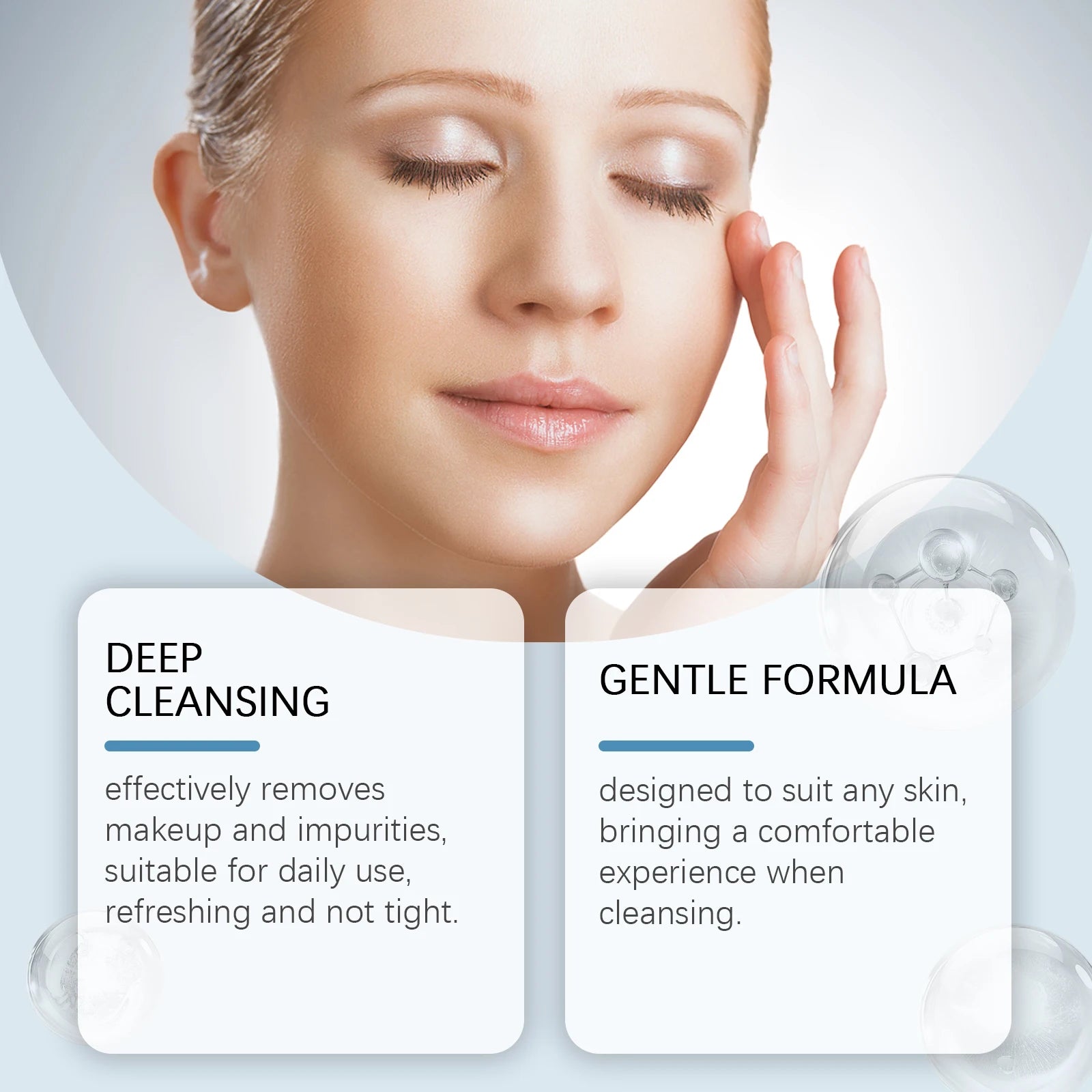 Makeup Remover Oil Purifying Pores Gentle Soothing for Face Eyes Lips Non-Tightening Refreshing Moisturizing Facial Cleanser Oil
