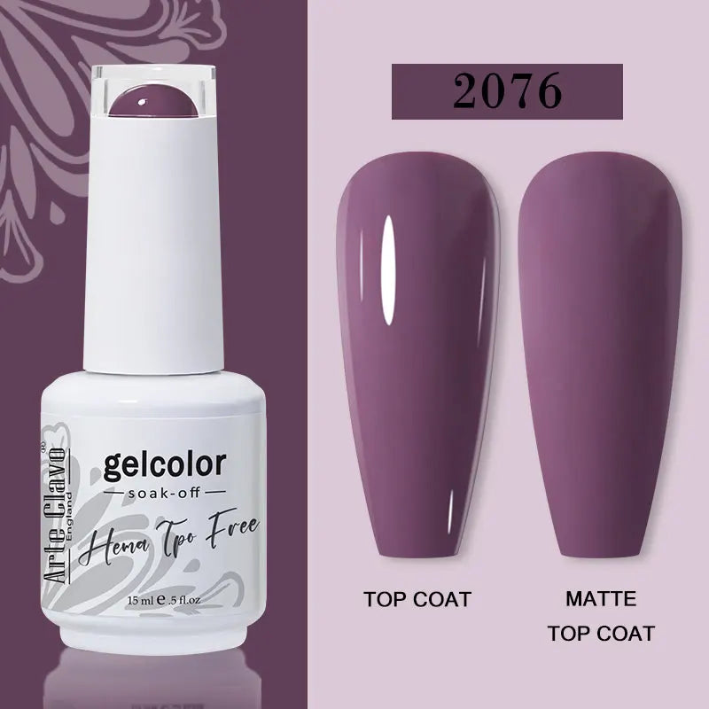 Arte Clavo 116Colors Gel Nail Polish 15ml Colorful Gel Semi Permanent Soak Off UV Gel Nail Art DIY Design Varnishe Nail Supplies