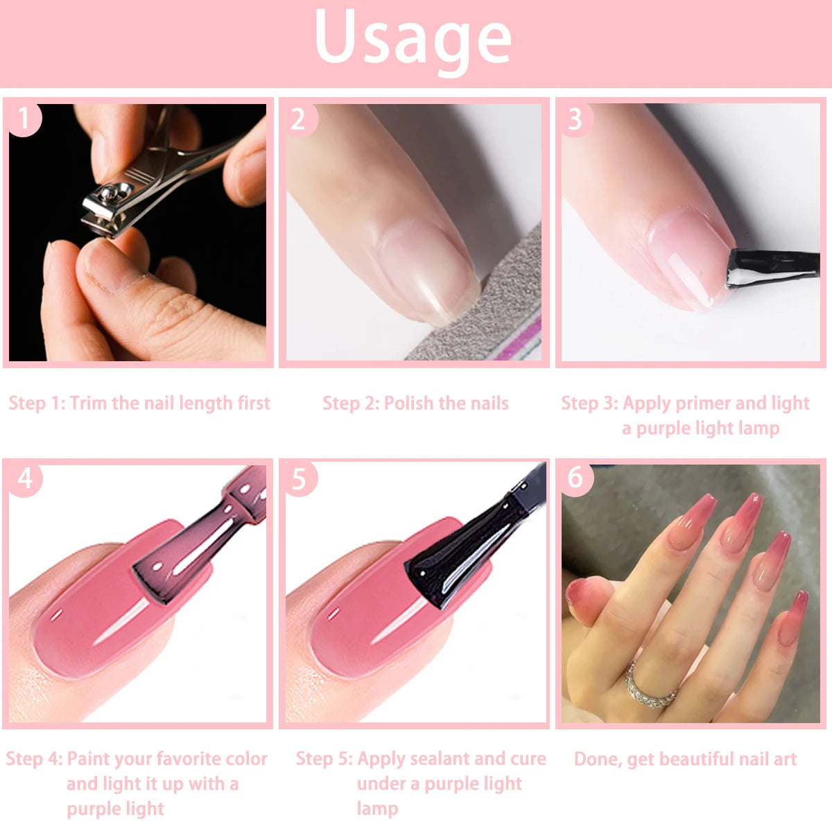 Half round bottle nail polish gel, nude natural pink gel nail polish set long lasting fast curing, brown chocolate skin tone gel
