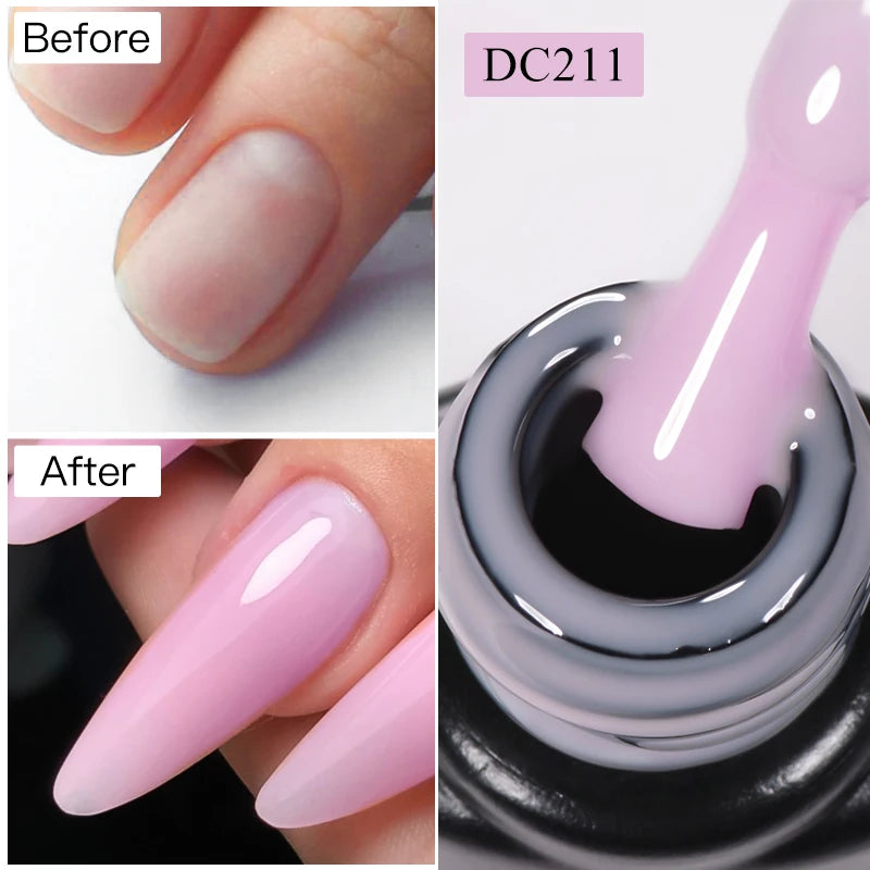 Mtssii 7ML Quick Extension Nail Gel Vernis Semi Permanent Acrylic Crystal Pink Clear Nude Gel Nail Polish UV Construction Gel