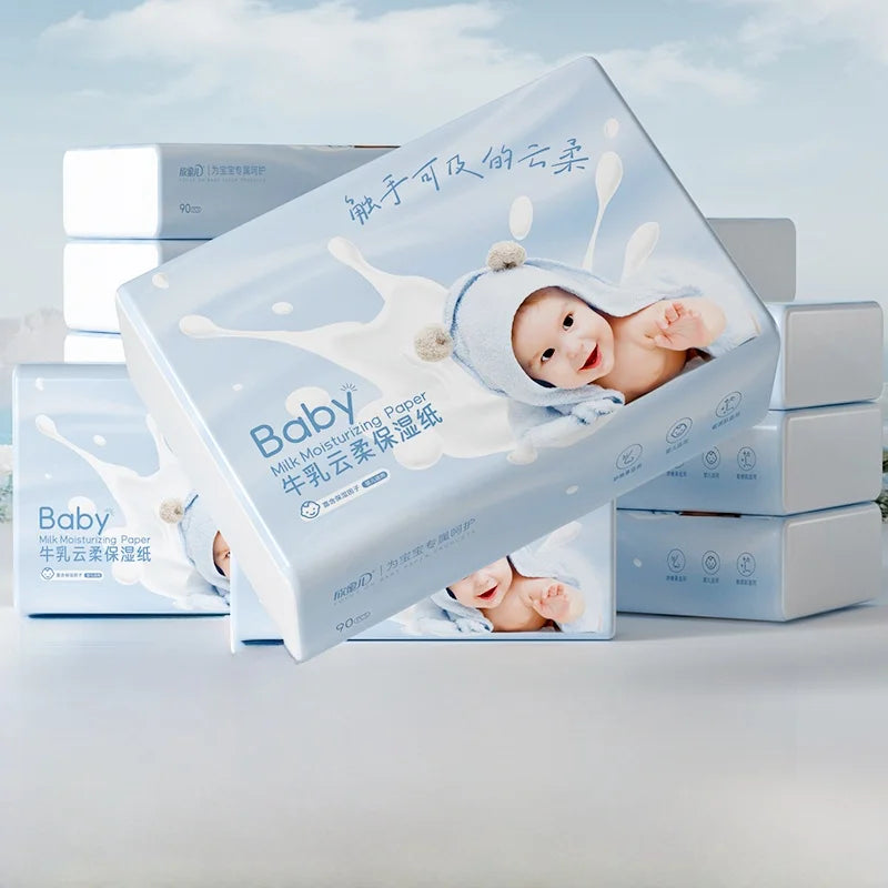 Ultra Soft Cloudy Cr Paper Towels Moisturizing Nose Wipes for Newborn Babies Baby Face Towels Soft Tissue Paper Products