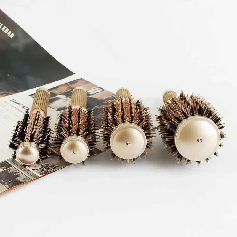 4 Sizes Professional Salon Styling Tools Round Hair Comb Hairdressing Curling Hair Brushes Comb Barrel Comb