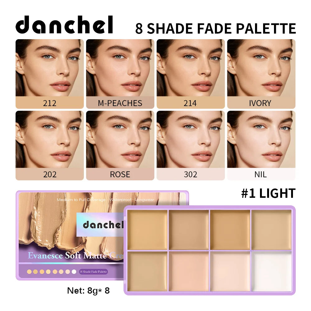 Cream Concealer Palette Full Coverage for Tattoos Scars & Dark Spots Cream Concealer Long-Wear Natural Flawless Soft Matte Makeu