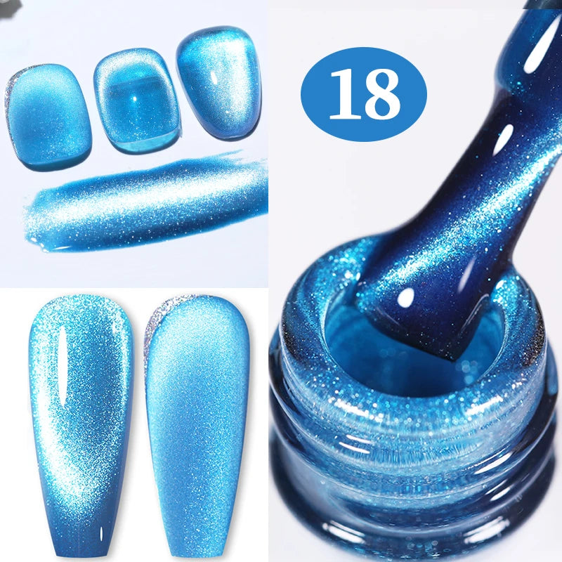 BORN PRETTY 10ml Rose Gold Cat Magnetic Gel Polish Pink Orange Soak Off UV LED Varnis Semi Permanent for Nail Art Design at Home