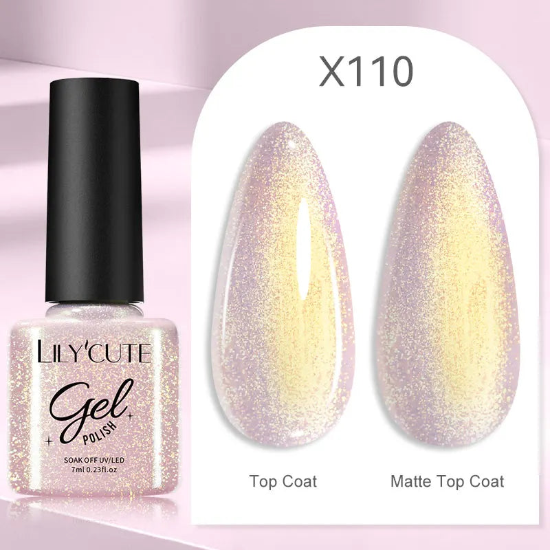 LILYCUTE 5ml Super Bright Silver Metallic Painting Liner Gel Nail Polish Drawing Stripe Graffiti Mirror Pull Line UV Gel Varnish