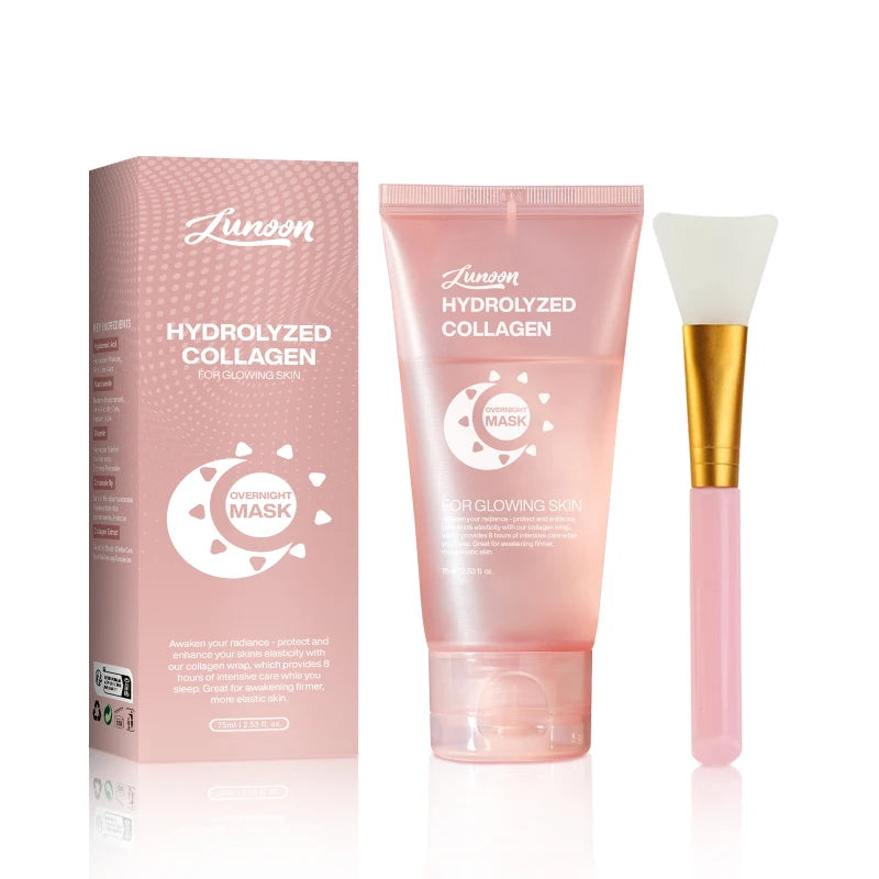 Overnight Collagen Firming Mask 75ml - Deep Moisturizing Pulling Formula for Smooth, Radiant Skin by Morning Wake-Up Glow.