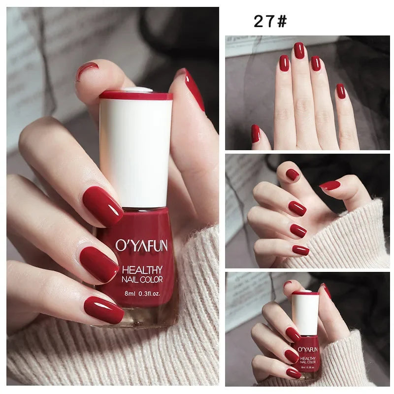 Matte Waterproof No-bake Nail Polish Nail Art Tearable Quick Dry Normal Without Lamp Nail Polish Glitter Sequins UV Varnish