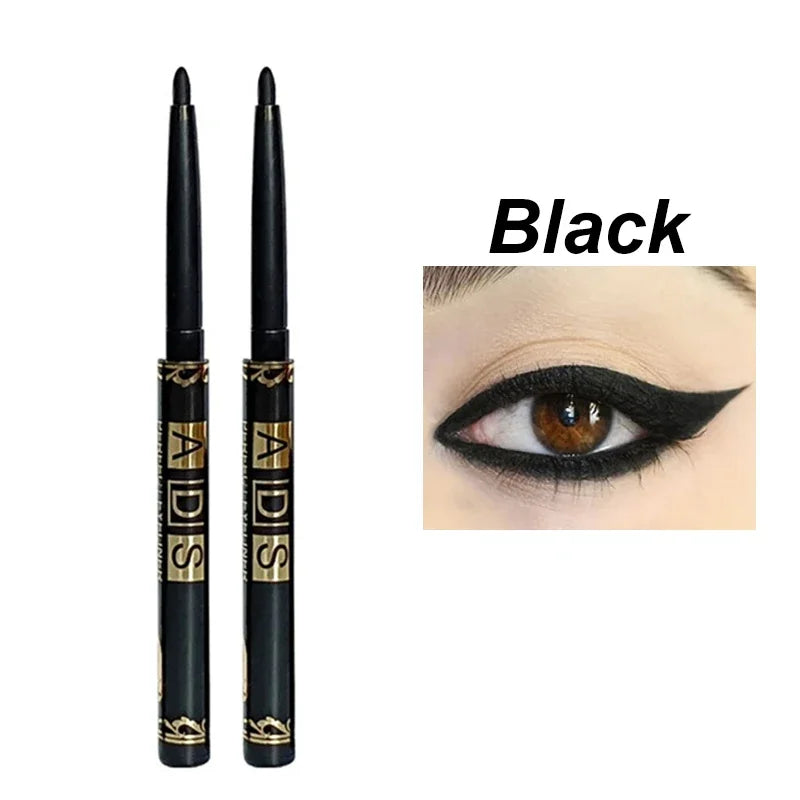 1/2/5/12pcs Waterproof & Sweat-Proof Black Eyeliner Pencil Eye Liner Gel Pen Long-Lasting Anti-smudging for Bold Eye Makeup