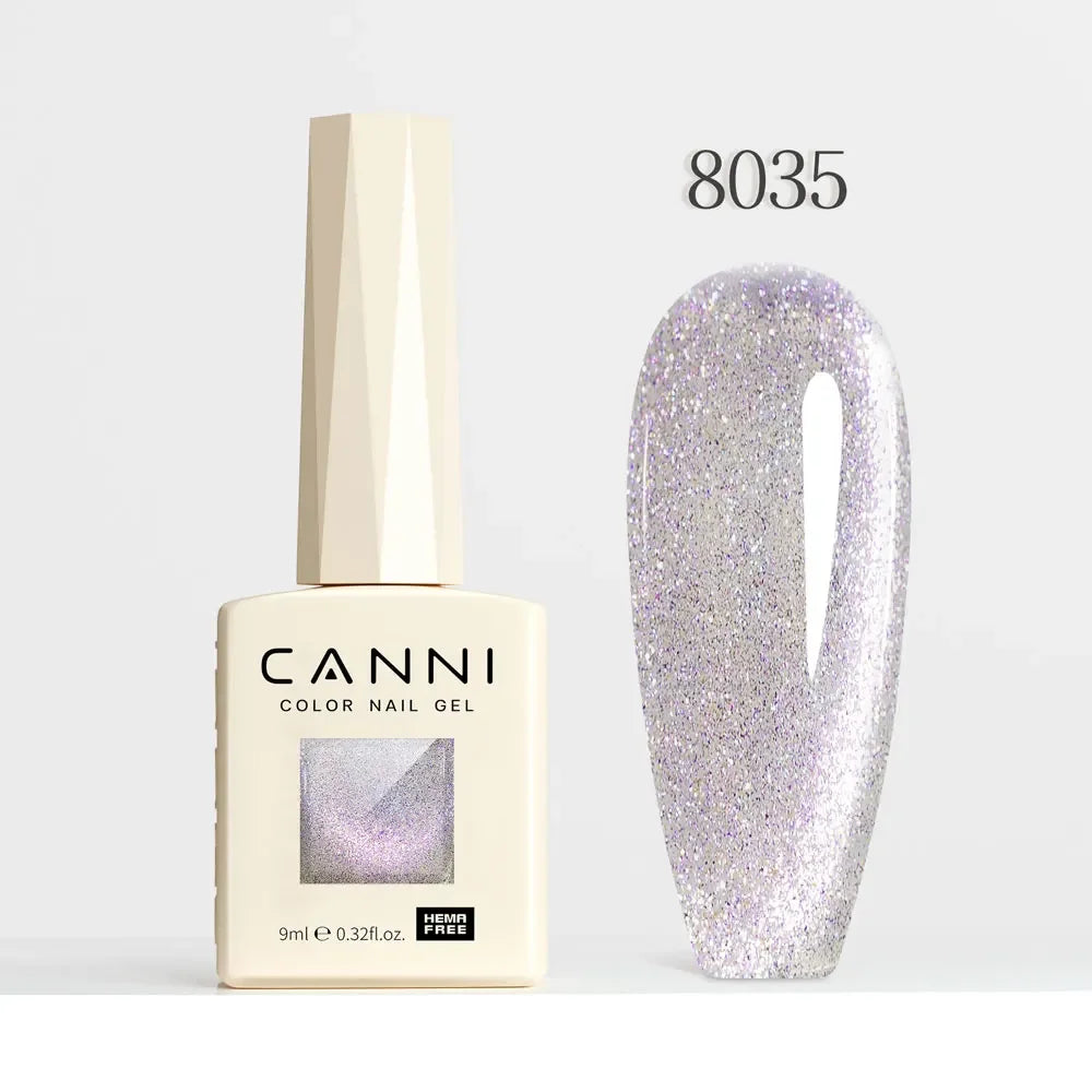 CANNI HEMA FREE TPO FREE 9ml Glitter Silver Cat Magnetic Gel Nail Polish Galaxy Diamond Full Coverage Pigmented Gel for Nail