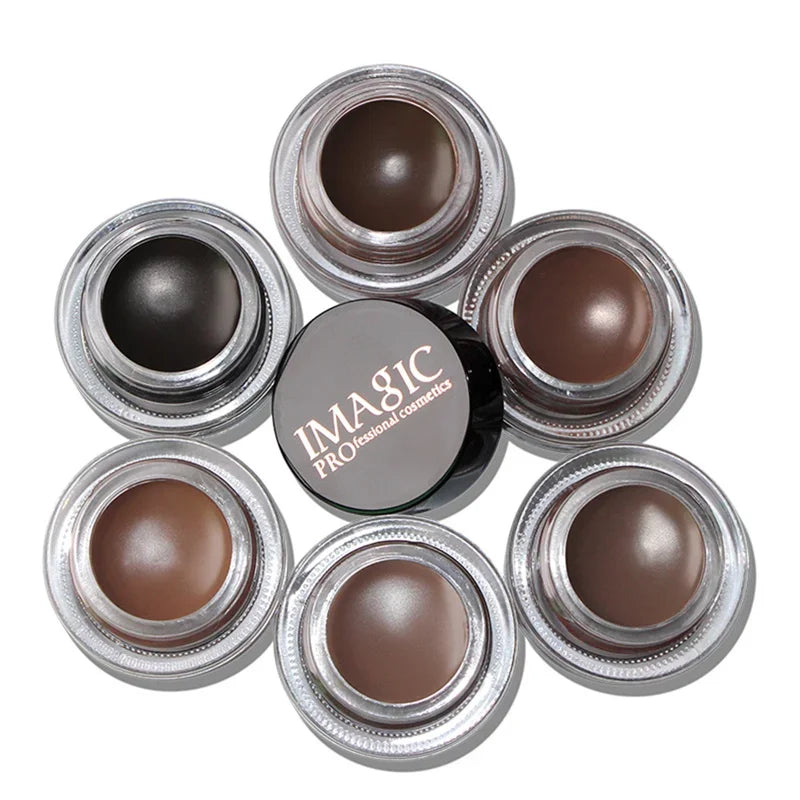 6 Colors Professional Eyebrow Gel Eyebrow Enhancer Brow Enhancers Tint Makeup Eyebrow Brown With Brow Brush Tools