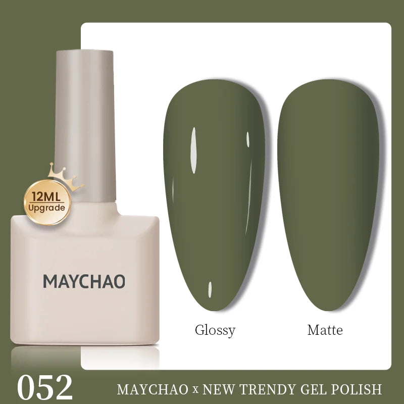 MAYCHAO 12ml Gel Nail Polish Set Professional Salon Nail Art Gels Varnish UV LED Semi Permanent Nail Lacquer Nail Supplies