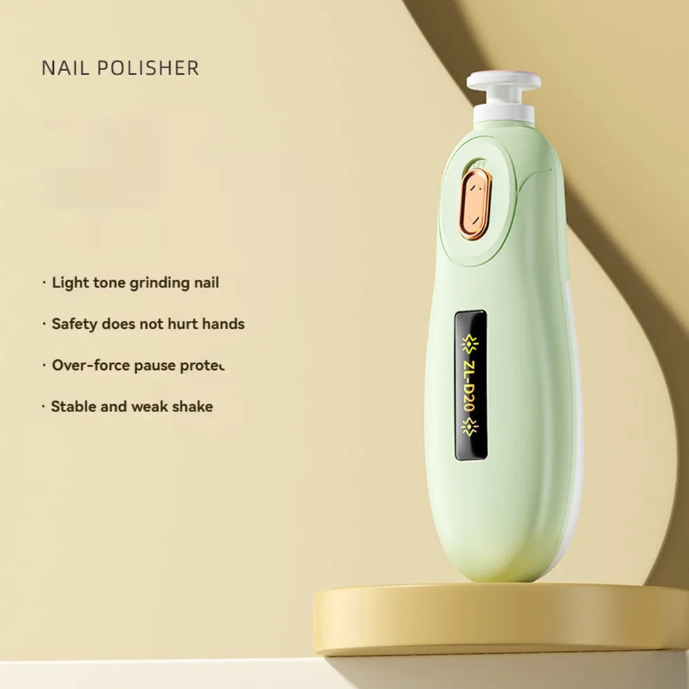 Convenient Electric Baby Nail Trimmer Safety 6 Grinding Heads Baby Nail Grinder Child's Silent Newborn Nail Clippers Gift