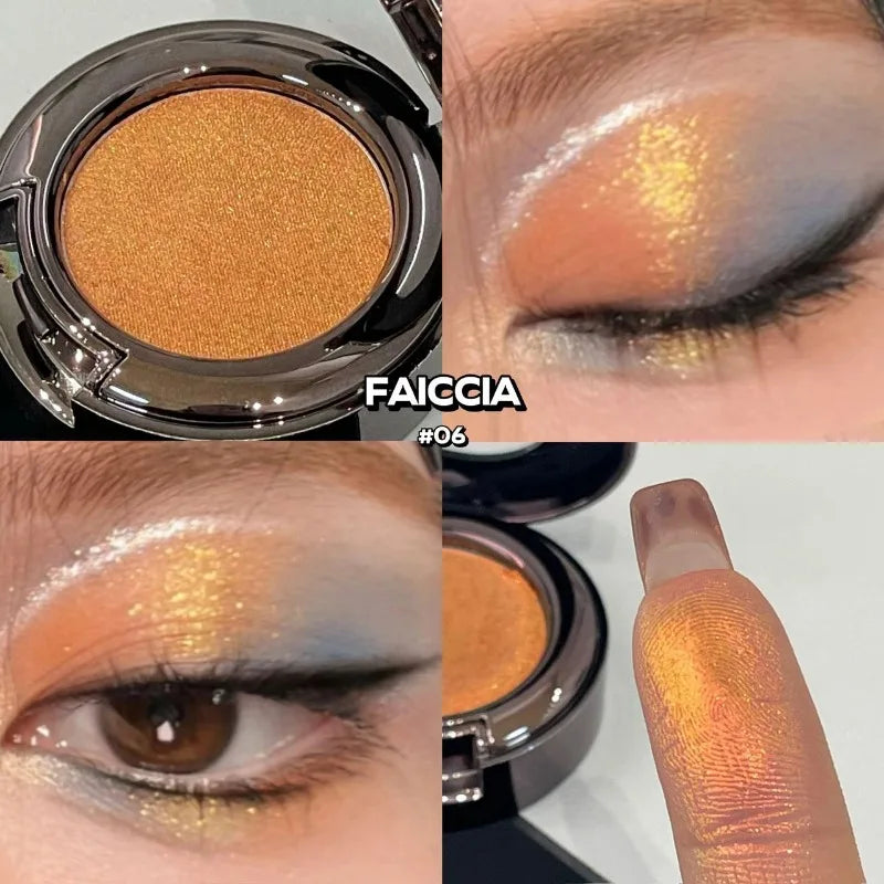 Metallic Glitter Eyeshadow Cream Chameleon Butterfly Green Shimmer Highlighter Pearlescent Eyeshadow Palette Sparkle Eyes Makeup
