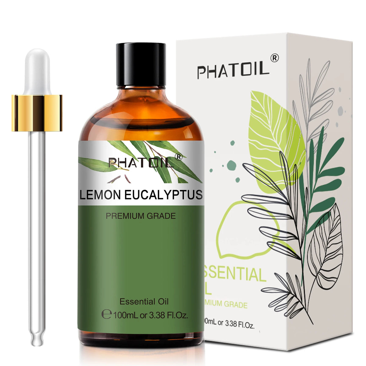 PHATOIL 100ml Premium Essential Oil Sandalwood Lavender Eucalyptus Peppermint Lemongrass Vanilla Aromatherapy Essential Oils
