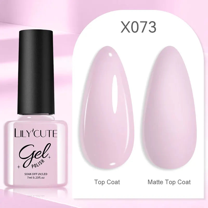 LILYCUTE Spring Summer 7ml Nail Gel Polish Long Lasting 125 Colors Soak Off UV Gel For Women French DIY Nail Art Supply