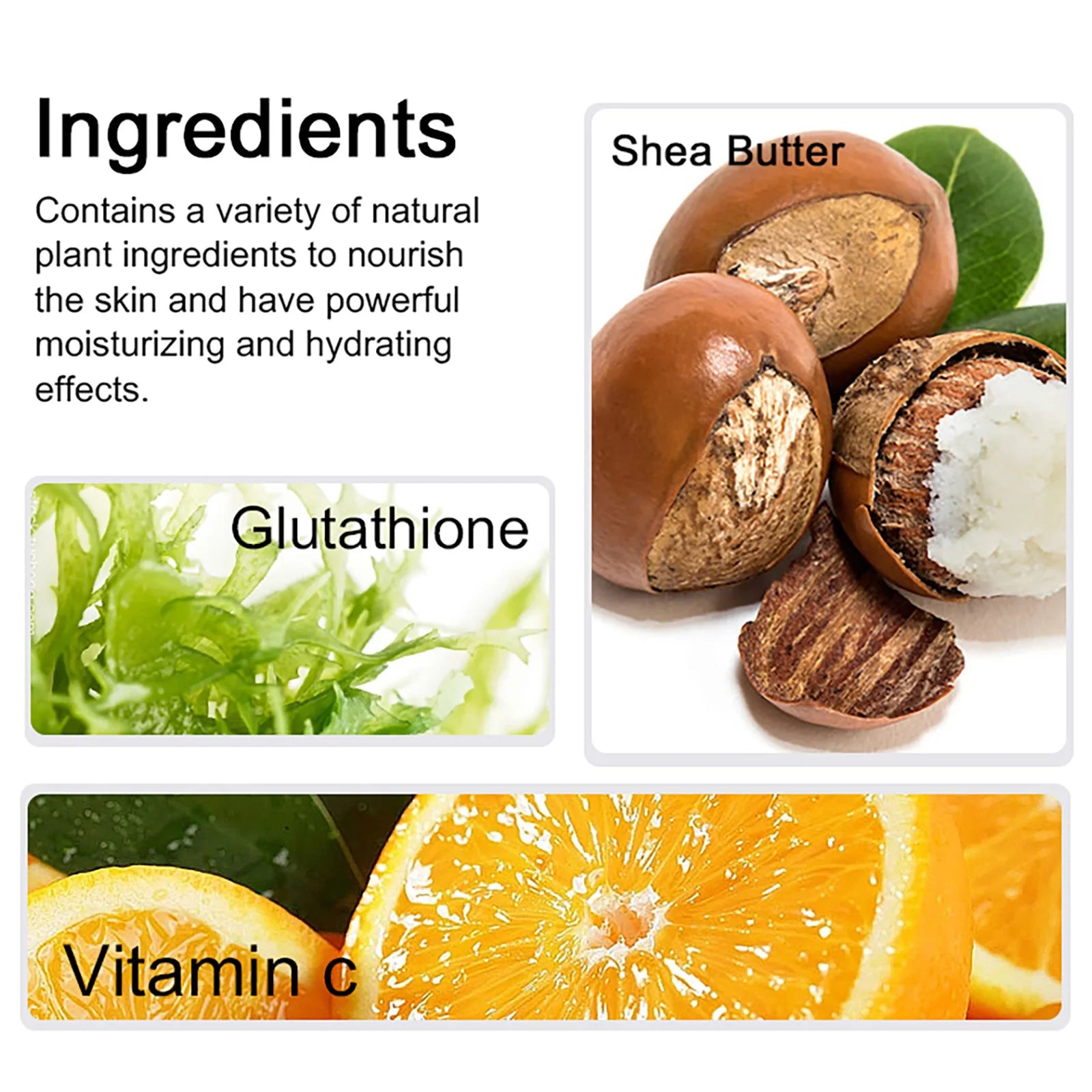 AILKE Glutathione & Vitamin C Shea Butter Cream, Brightening, Deeply Moisturizing, Smooth Skin, Face and Body Butter Cream,100ml