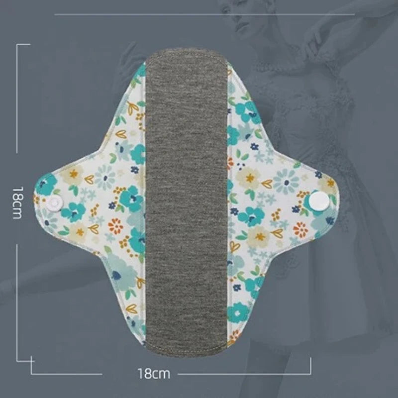 18x18cm Cotton Reusable Menstrual Pads Colored Cotton Washable Sanitary Napkin Menstrual Ecological Cloth Nursing Pads