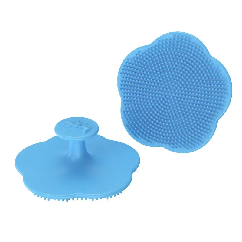 Silicone Shampoo Brush for Baby Infant Bathing Soft Silicone Boys Kids Shower Brush Head Hair Washing Massage Brushes Wipe Comb