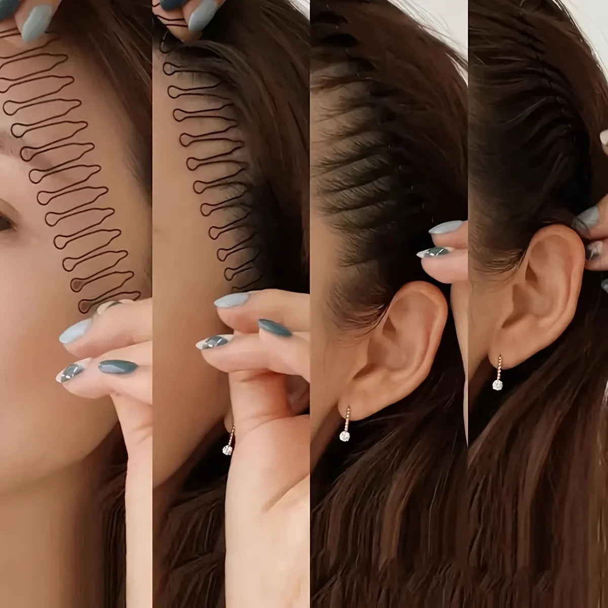 3pcs Multifunctional Hair Comb, Wave Hair Clips for Bangs Hair Holder, Broken Hair, Hair Band Inverted Comb, Hairpin