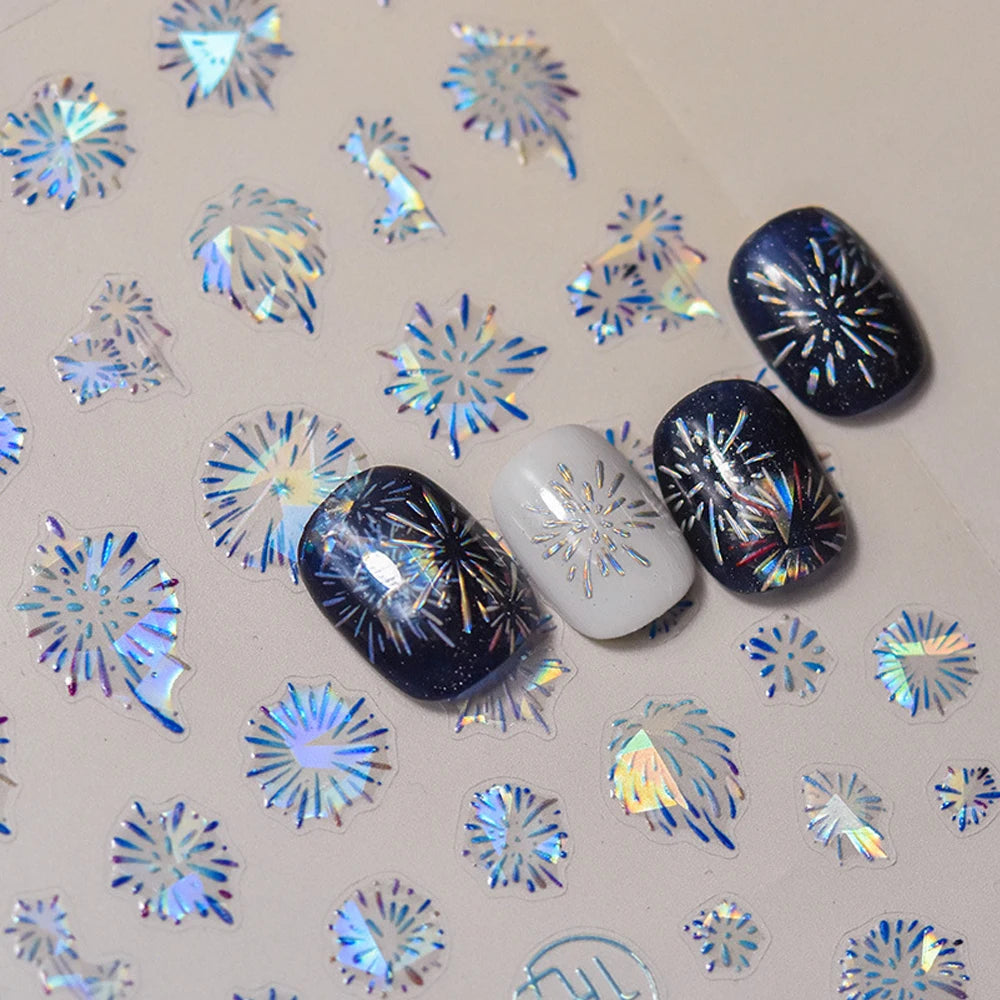 1Pcs Bronzing Nail Stickers Gold Silver Retro Bohemian Style Totems 3D Self Adhesive Nail Art Decorations Stickers Manicure Deca