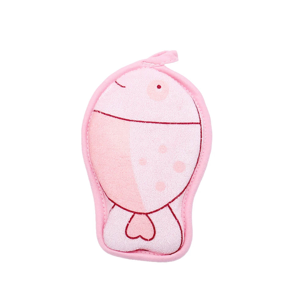 1 Piece Cartoon Animals Towel Fabric Baby Accessories Bath Brushes Soft Newborn Soft Cartoon Bear Children Infant Spong Enfant