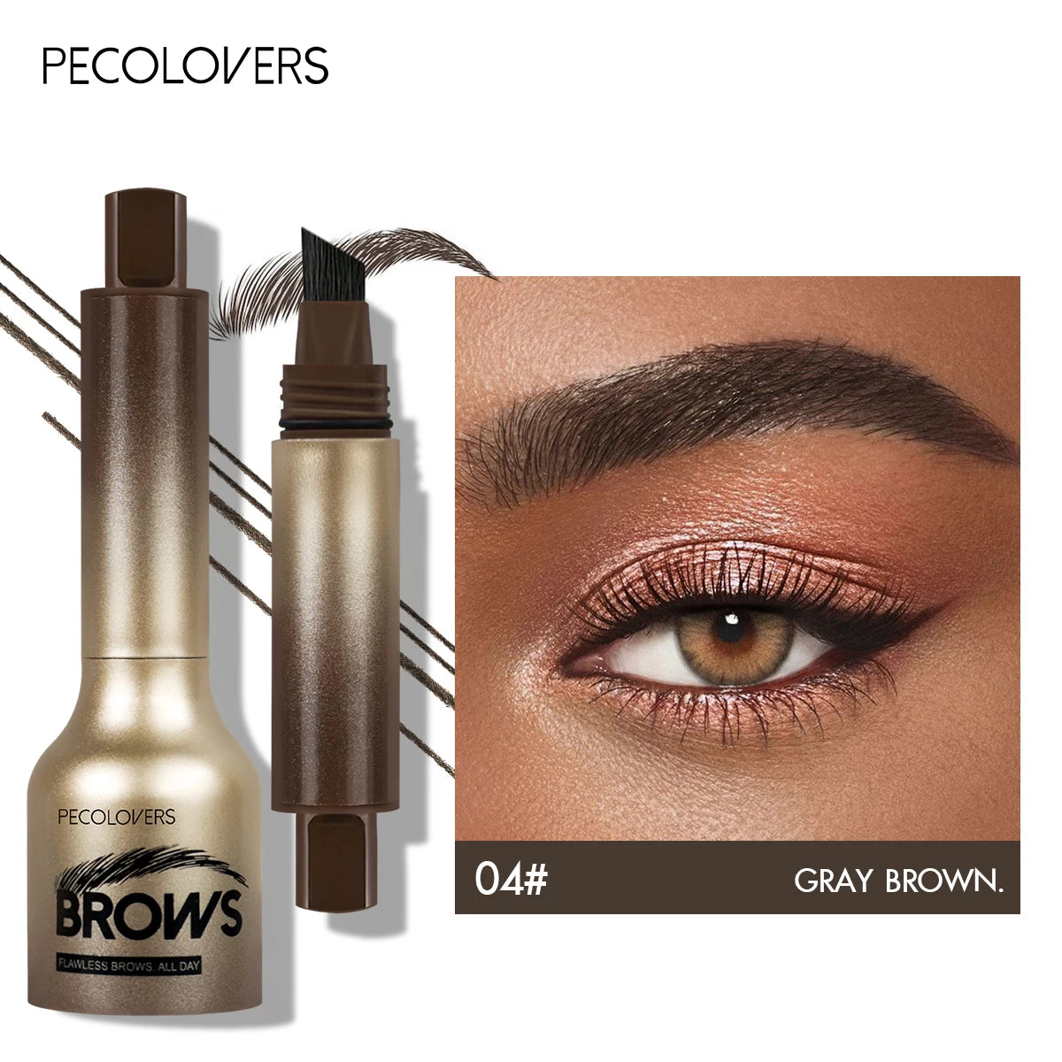 Waterproof Pressure Black Eyebrow Pencil Natural Three-dimensional Long-lasting Easy To Use Wild Eyebrow Pen Makeup Tools