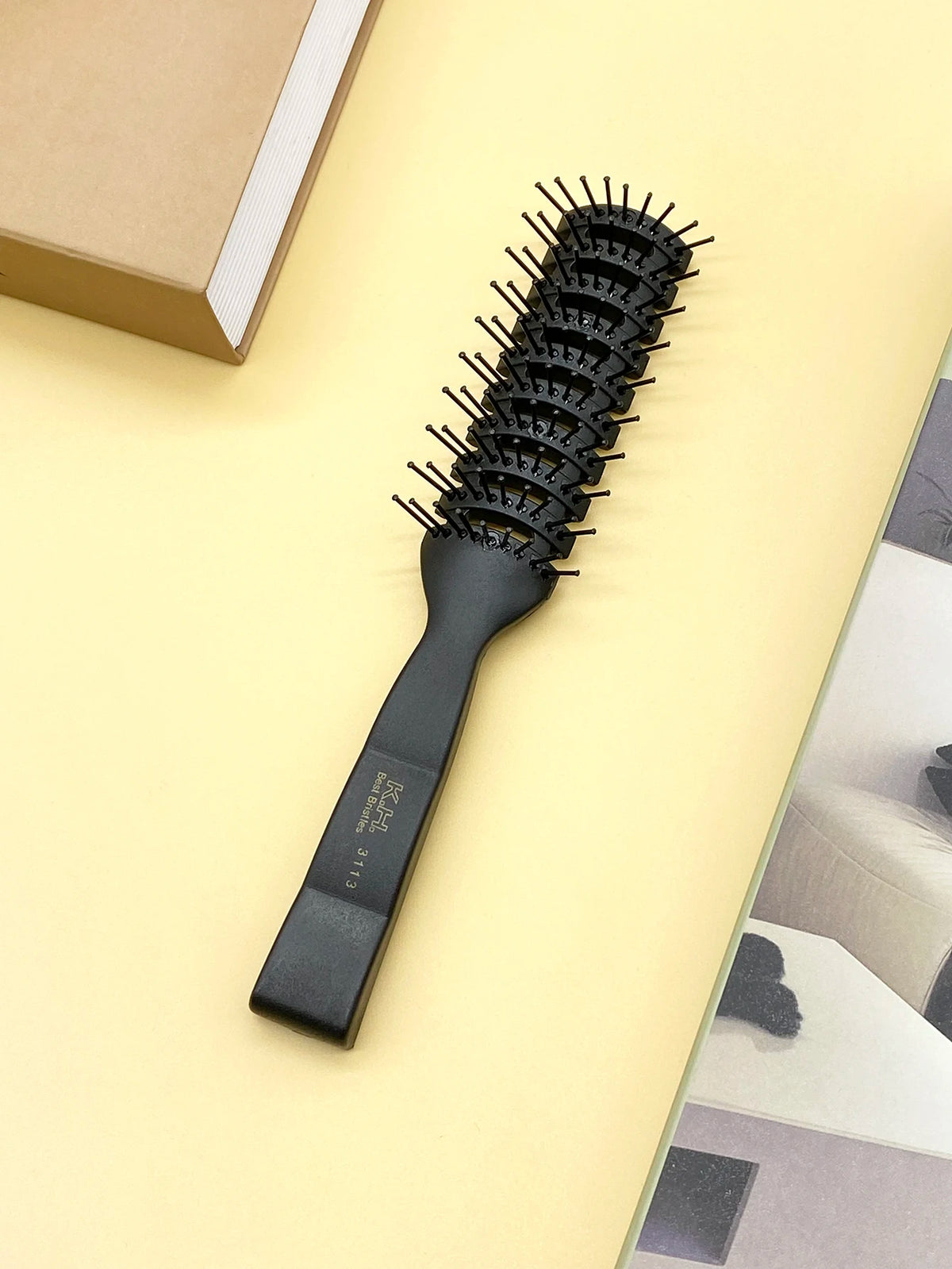 1 Piece Men Fluffy Hair Curly Brush Salon Hairdressing Combs Anti-static Massage Hair Care Ribs Comb Nine-Row Comb Styling Tools