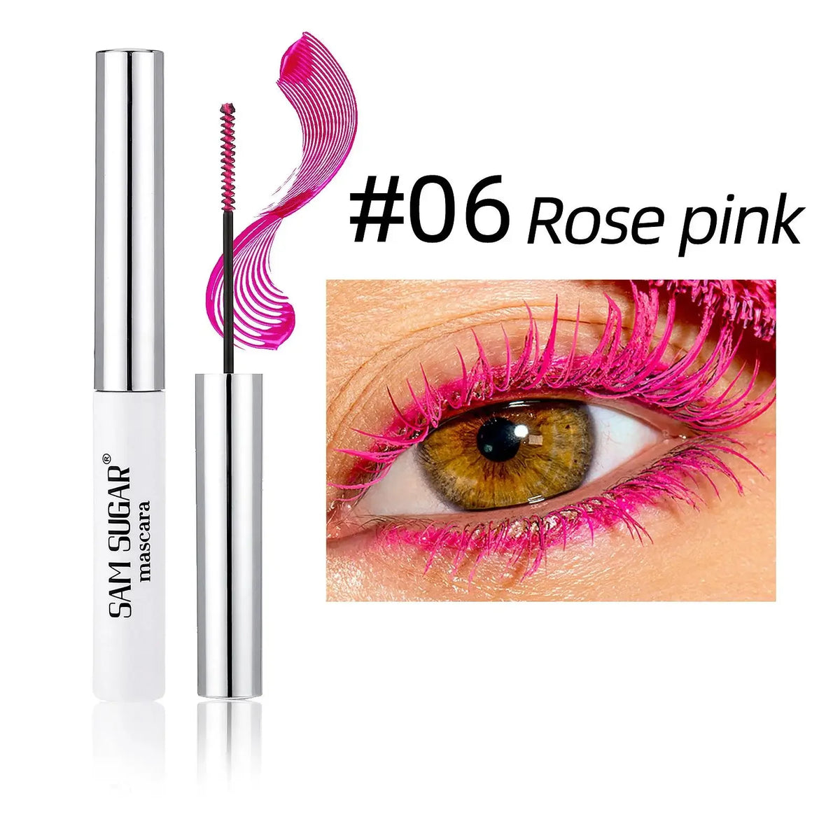 Colorful Mascara 12 Colors Waterproof Fast Dry Lasting Eyelashes Curls Extension Make-Up Emerald Green Slender Brush Ink Mascara