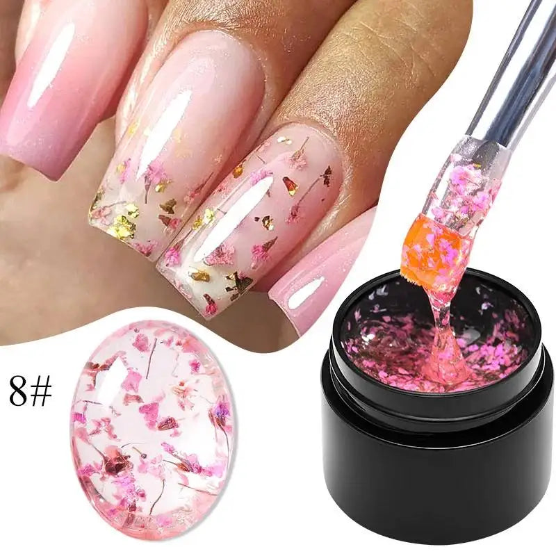8ML Glitter Gel Nail Polish Shining Mineral Sequins Soak Off UV LED Nail Gel Semi Permanent Nail Art Supplies for Manicure