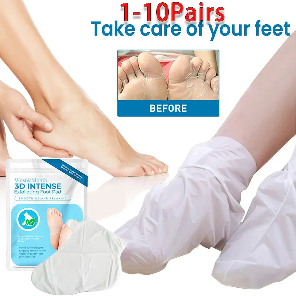 1-10 Pairs Exfoliating Callus Booties Feet Care Foot Mask Sheet Pack Nourish Smooth Moisturizing Foot Spa Skin Care for Feet