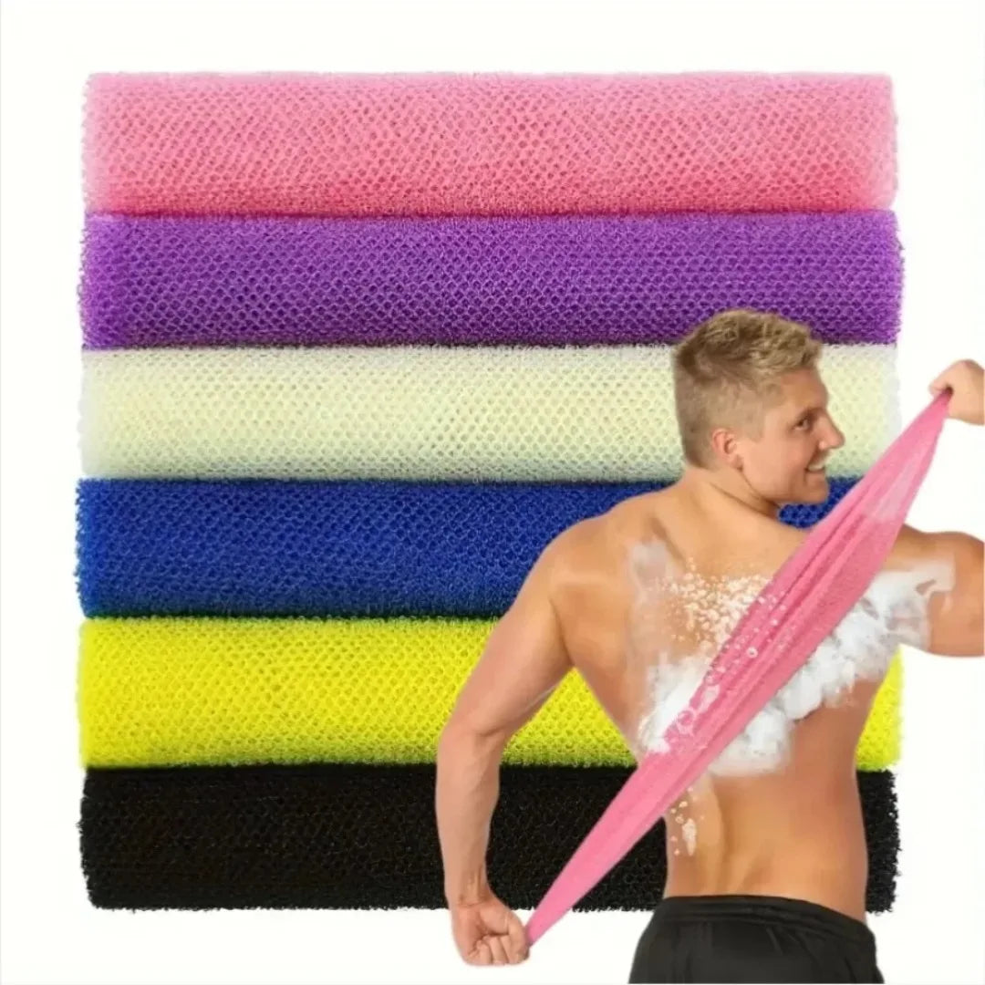 3/1Pcs Exfoliating Mesh African Net Bath Sponge Washcloth for Shower Skin Smoother Loofah Bast Wisp for Body Scrubber djampe