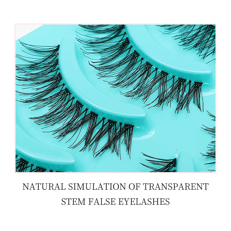 5 Pairs Individual Lashes Wispy Women Makeup Eyelash Extension Natural False Eyelashes Japanese False Eyelashes Cosplay Cilia