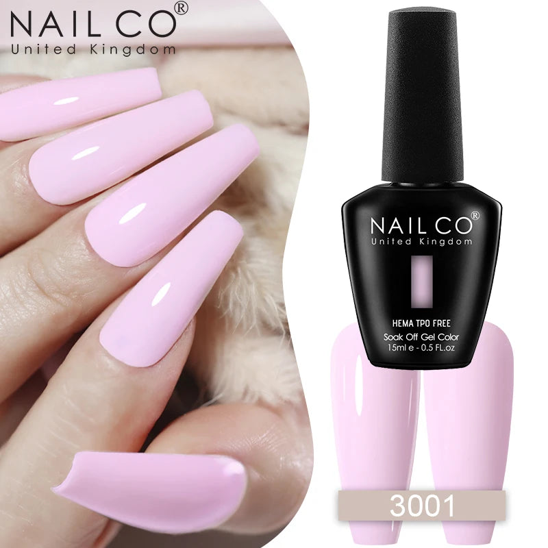 NailCO Pink Colors HEMA FREE Gel Nail Polish Nail Art Vernis Semi Permanent UV Lamp Gel Manicure for Nails Supplies Gel Polish