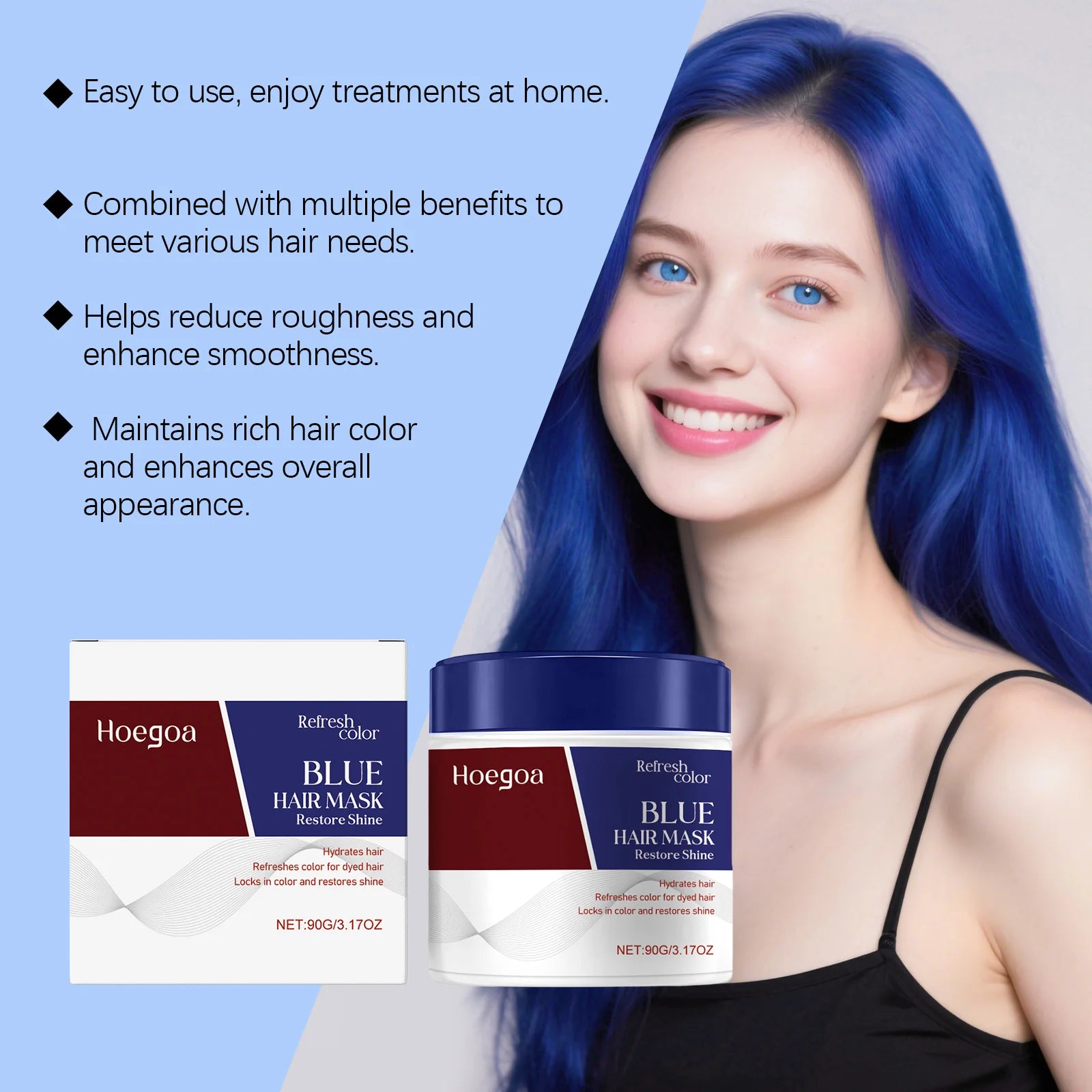 Red/Blue/Brown Color Boosting Conditioner Color Depositing Hair Mask Hydrates Enhances Colored Toners for Color-Treated Hair