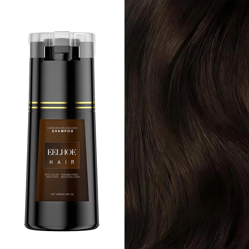 EELHOE Hair Dye Shampoo Nova Hair Instant Dye Shampoo Men Women Quick Easy Safe Hair Color Gray Hair  Coverage Nourish Scalp