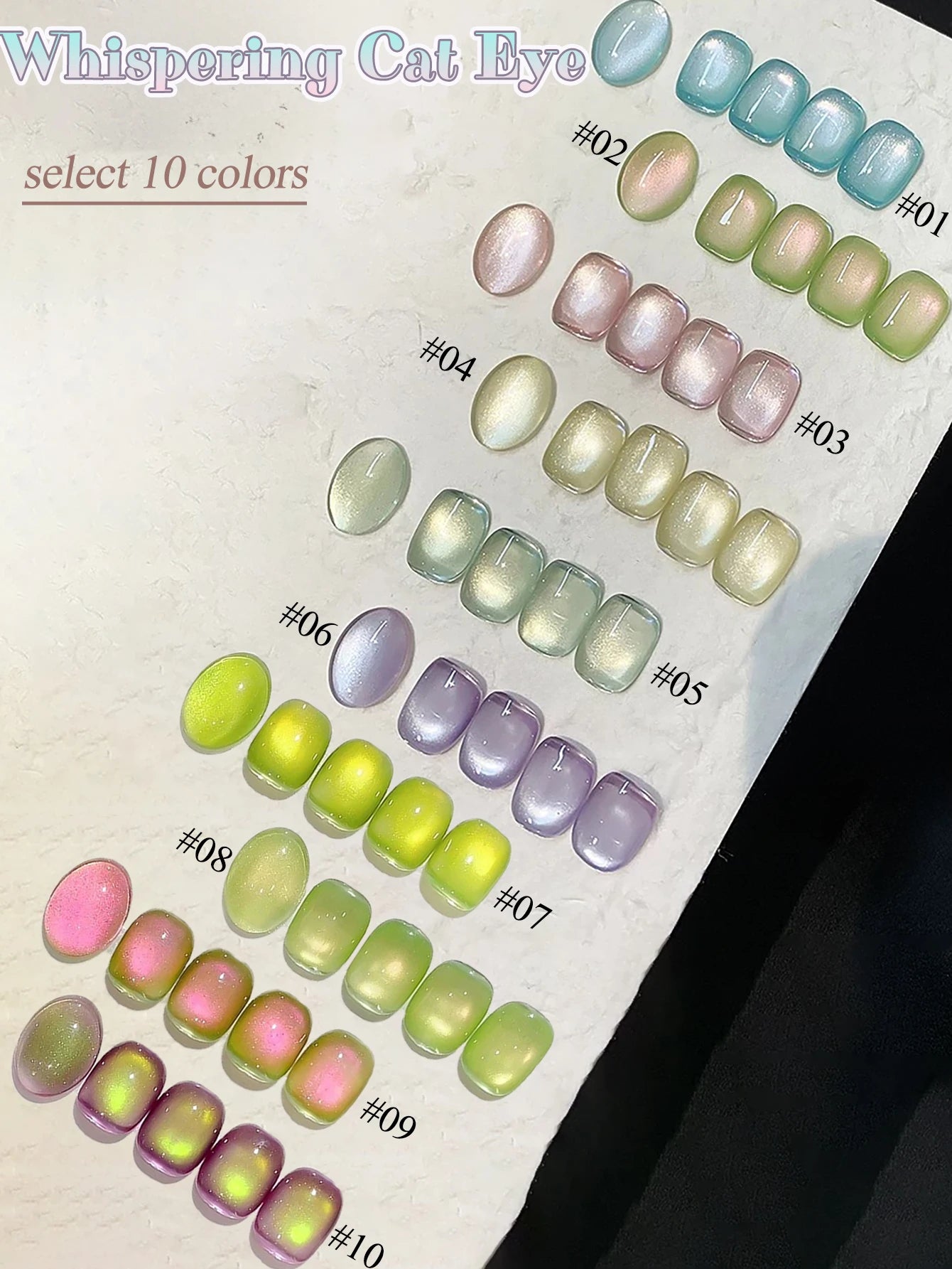 TC 10ML 2026 New Star Bamboo Cat Eye Nail Supplies Pavilion Strobe Green Glass Bead Cat Eye Magnetic Gel Polish Summer Nails