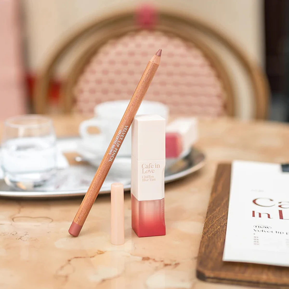 Clio Velvet Lip Pencil 02&03,Matte Finish&Creamy Formula,Long-Lasting Color&Non-Drying,Lip Shaping,Korean Cosmetic,Korean Makeup